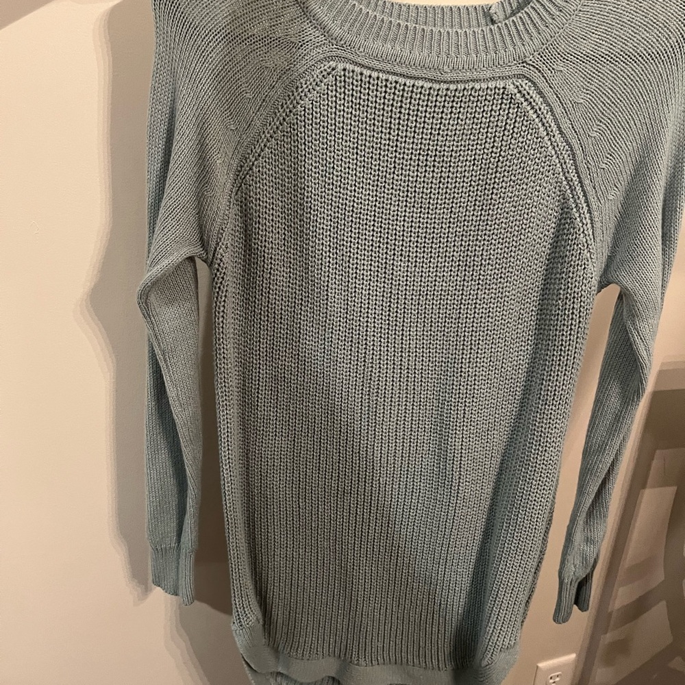 RD Style Soft Blue Crew Neck Sweater